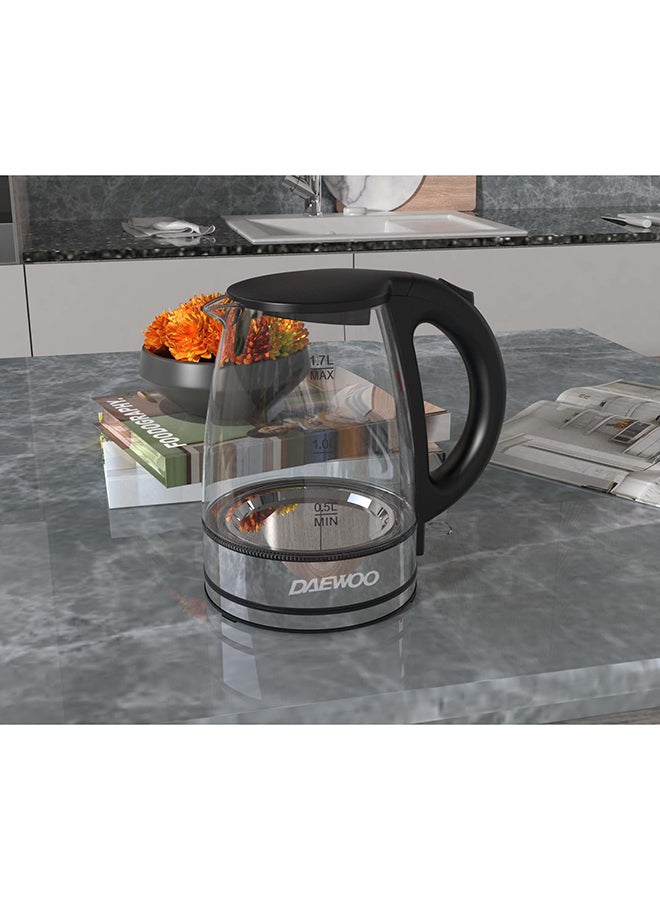 DAEWOO Glass Kettle- 2 Year Warranty 1.7 L 2200 W DEK 1218 Black  - Image 4