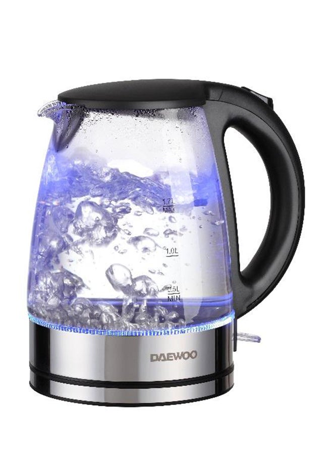 DAEWOO Glass Kettle- 2 Year Warranty 1.7 L 2200 W DEK 1218 Black  - Image 1