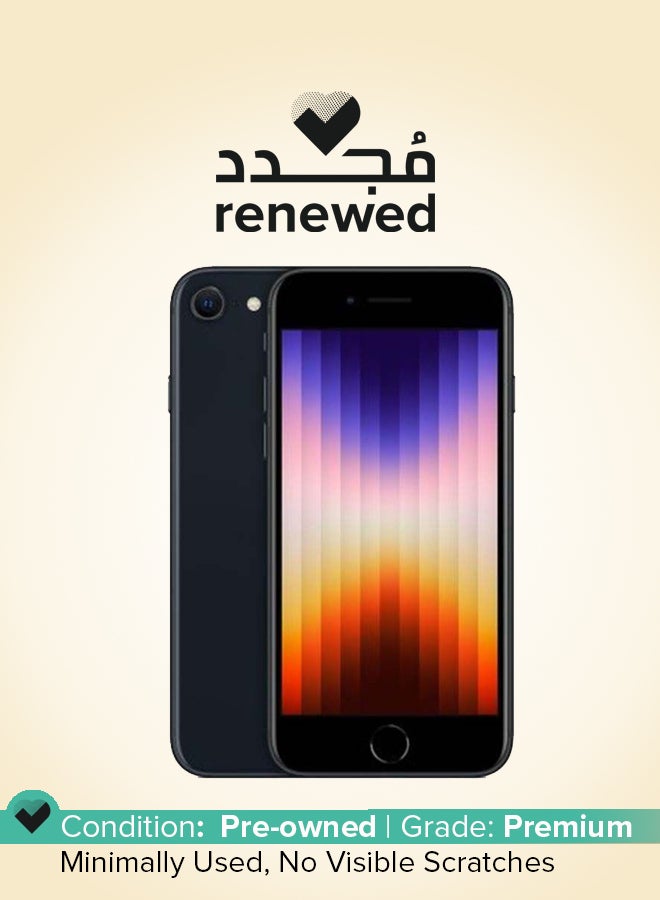 Apple Renewed - iPhone SE 2022 3rd Gen 64GB Midnight 5G - Image 1