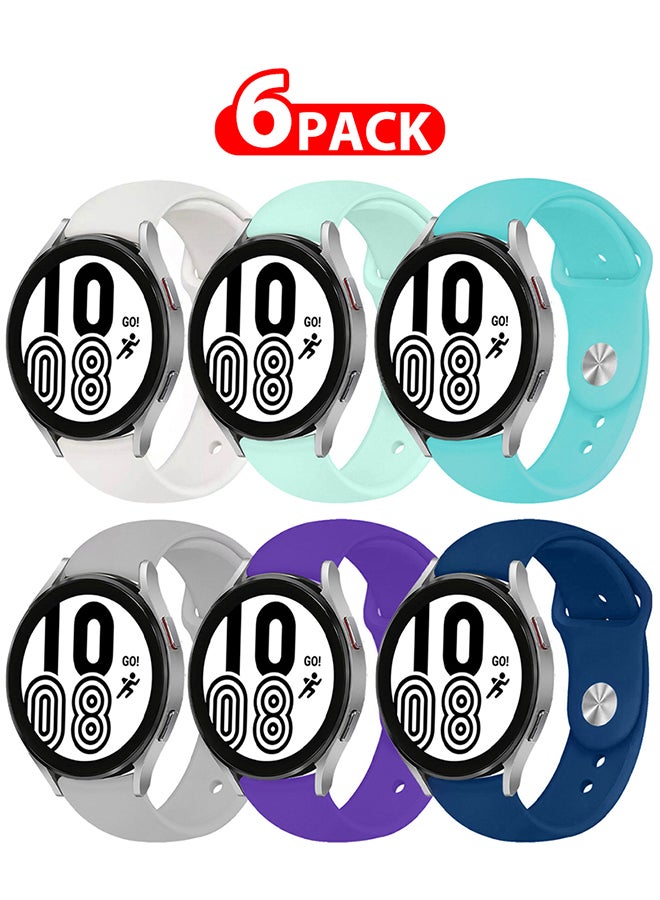 MARGOUN 3 Pack Samsung Galaxy Watch 4/Watch 4 Classic Band 42mm 46mm Soft Silicone Sport Replacement Strap For Women Men Multicolour - Image 1