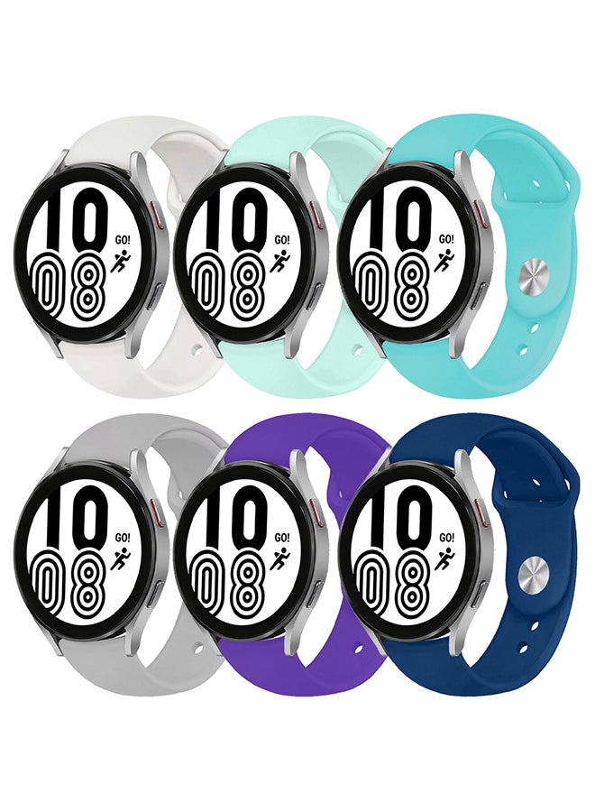 MARGOUN 3 Pack Samsung Galaxy Watch 4/Watch 4 Classic Band 42mm 46mm Soft Silicone Sport Replacement Strap For Women Men Multicolour - Image 2