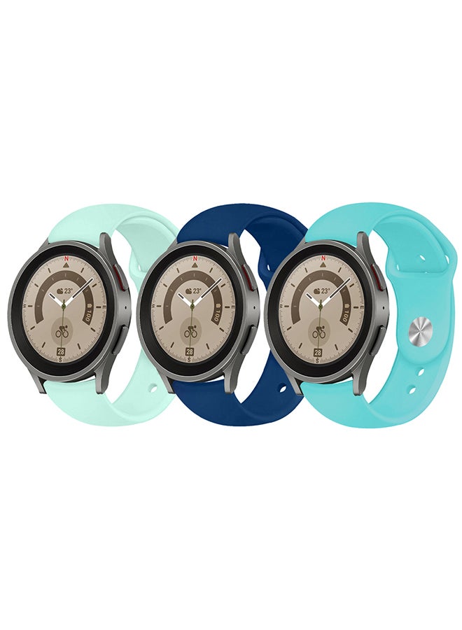 مارجون حزمة 3 ساعات سامسونج جالكسي ووتش 5/ووتش 5 برو حزام 20 مم من السيليكون الناعم بديل رياضي للنساء والرجال - Image 2
