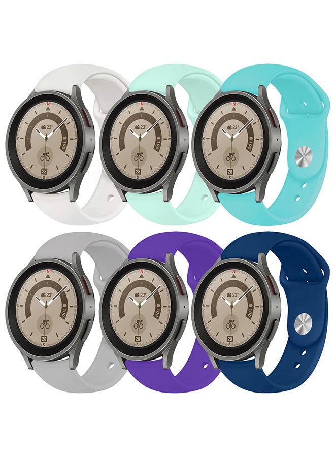 MARGOUN 3 Pack Samsung Galaxy Watch 5/Watch 5 Pro Band 20mm Soft Silicone Sport Replacement Strap For Women Men Multicolour - Image 2