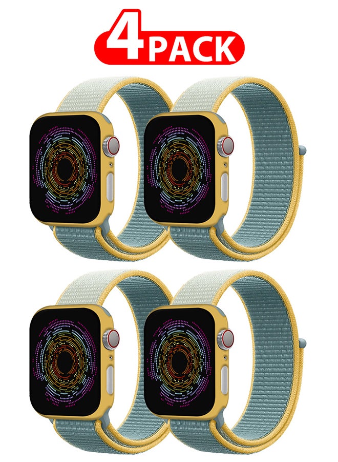 MARGOUN 4 Pack Nylon Sport Loop Band Compatible with Apple Watch Bands 38mm 40mm 41mm Women Men Braided Elastic Wristbands Replacement Band for iWatch Series 7 6 5 4 3 2 1 SE Multicolour - Image 1