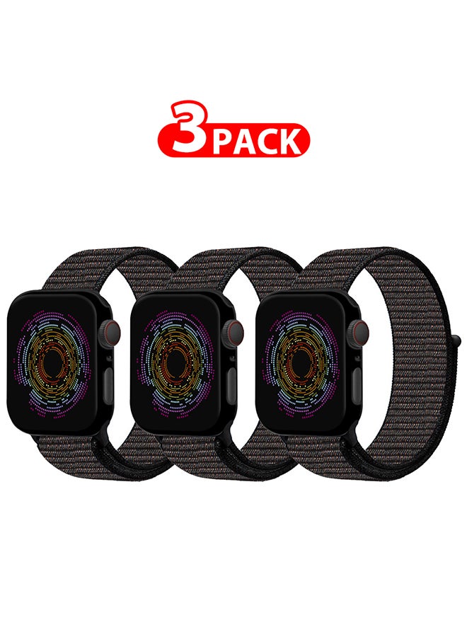 MARGOUN 3 Pack Nylon Sport Loop Band Compatible With Apple Watch Bands 38mm 40mm 41mm Women Men Braided Elastic Wristbands Replacement Band For iWatch Series 7 6 5 4 3 2 1 SE Multicolour - Image 1