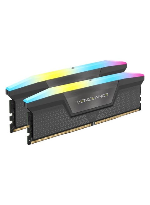 CORSAIR VENGEANCE RGB DDR5 RAM 32GB (2x16GB) 6000MHz CL36 Intel XMP iCUE Compatible Computer Memory - Black (CMH32GX5M2E6000C36)
