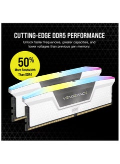 CORSAIR VENGEANCE RGB DDR5 RAM 32GB (2x16GB) 6000MHz CL36 Intel XMP ICUE Compatible Computer Memory (CMH32GX5M2E6000C36W) 32GBmm  - Image 4