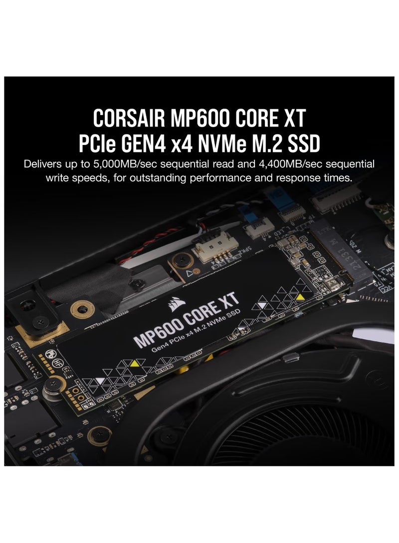 CORSAIR MP600 CORE XT 4TB PCIe 4.0 (Gen4) x4 NVMe M.2 SSD For PCIe 4.0 For Notebooks and Desktops - Black 4 TB