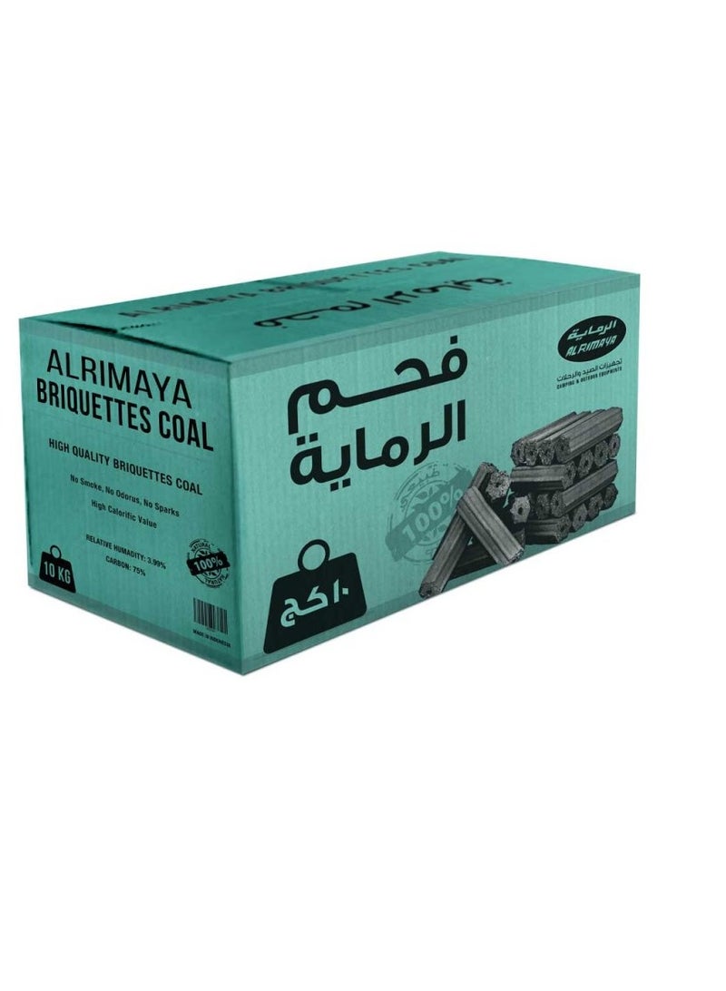 AL RIMAYA - High Quality Indonesian Charcoal 10kg Briquette size 5 x 5 x 20 cmcm - Image 1