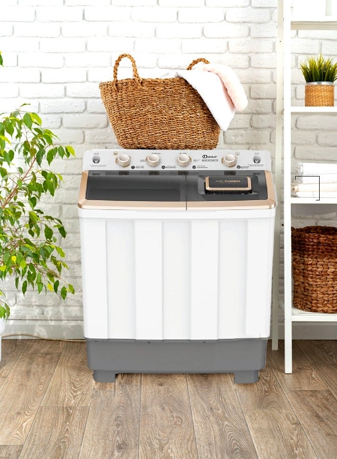 Dansat Top Loading Twin Tub Washing Machine DAN11TW White  - Image 4