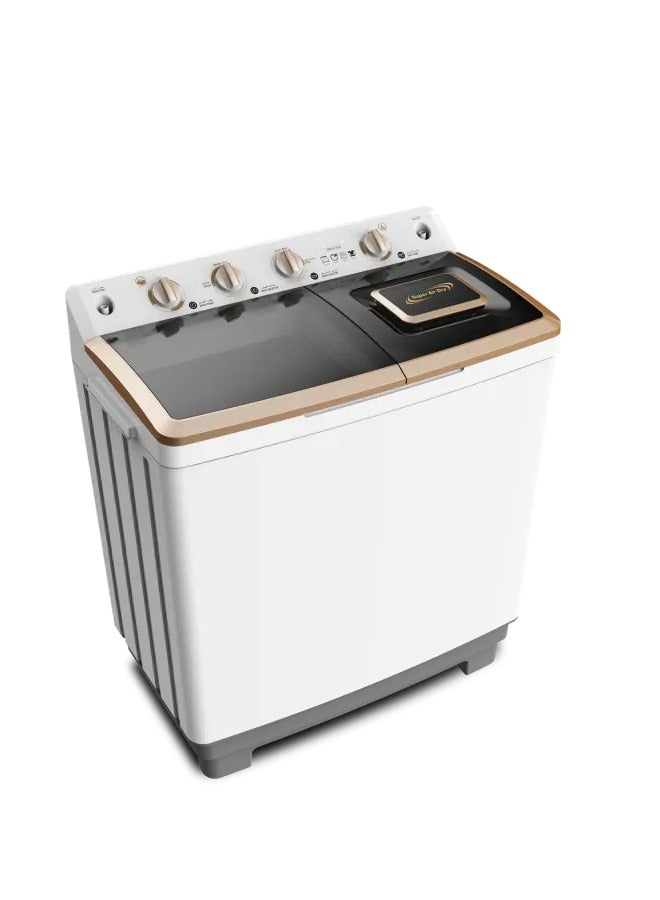 Dansat Top Loading Twin Tub Washing Machine DAN11TW White  - Image 3