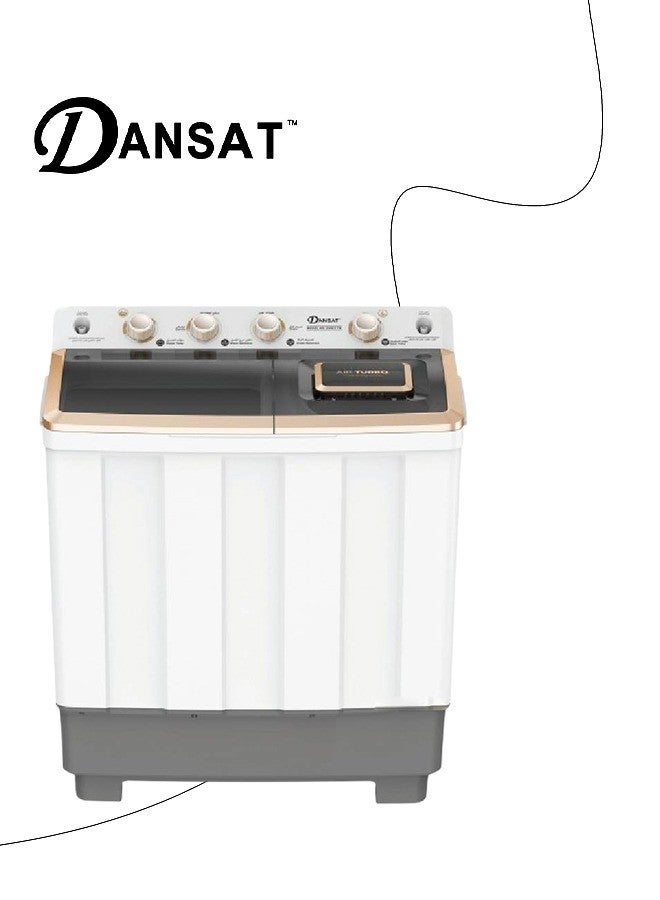 Dansat Top Loading Twin Tub Washing Machine DAN11TW White  - Image 1