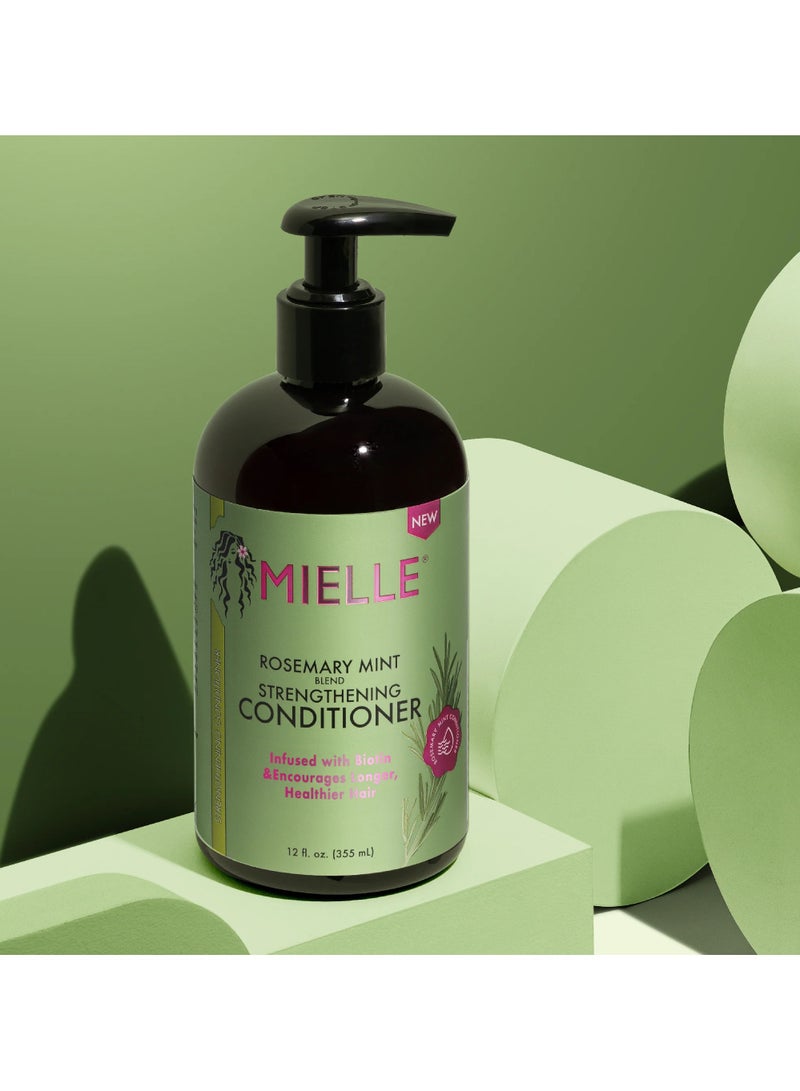 MIELLE Organics Rosemary Mint Strengthening Set - Shampoo, Conditioner, Hair Mask - Infused With Biotin, Cleanses And Helps Strengthen Weak And Brittle Hair 1050ml  - Image 5