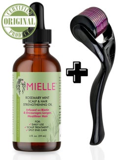 MIELLE Rosemary Mint Scalp And Hair Strengthening Oil Hair Roots And Eyebrows Nourishment, Hair Growth, And Hairfall Treatment Pure Oil Lab Tested / 2OZ 55ml  - Image 1