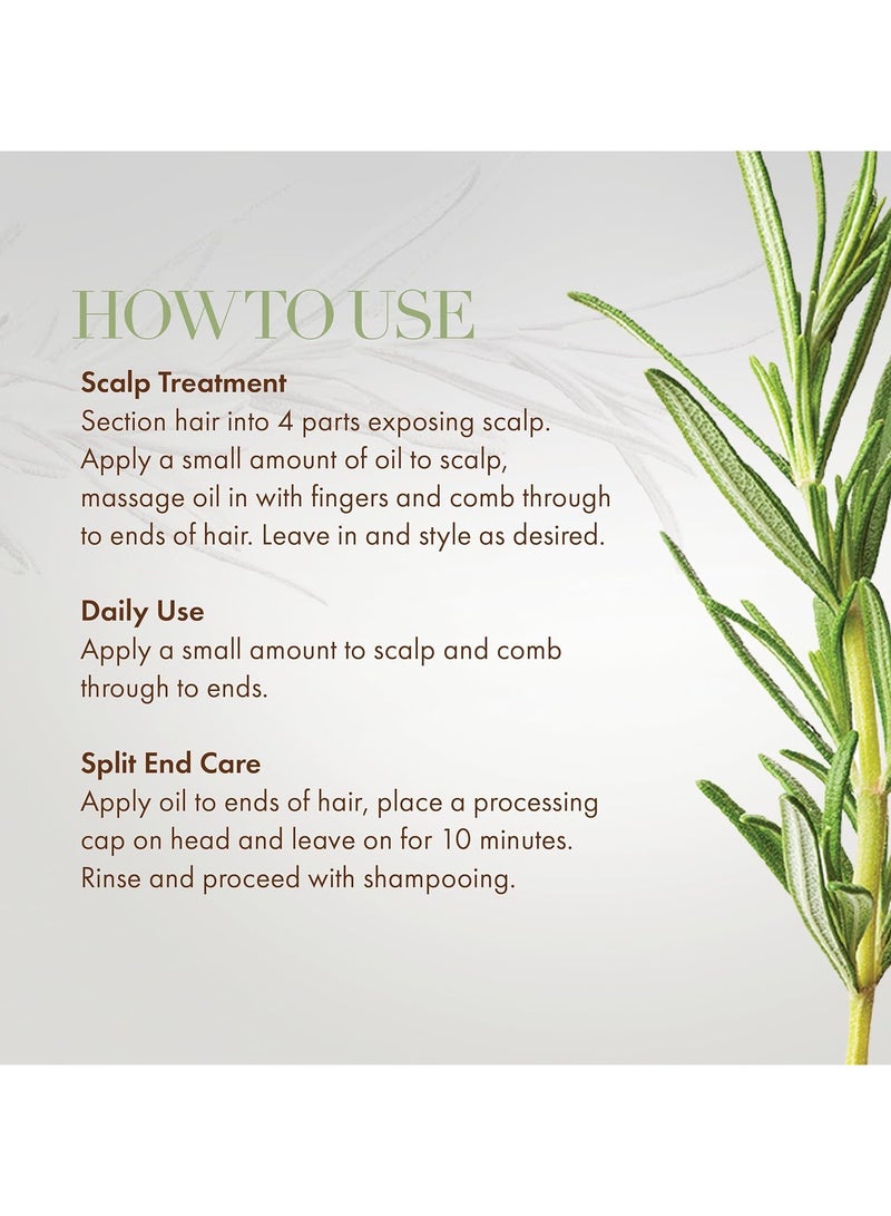 MIELLE - Rosemary Mint Scalp And Hair Strengthening Oil Hair Roots And Eyebrows Nourishment, Hair Growth, And Hairfall Treatment Pure Oil Lab Tested / 2OZ 55ml - Image 1