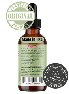 MIELLE Rosemary Mint Scalp And Hair Strengthening Oil Hair Roots And Eyebrows Nourishment, Hair Growth, And Hairfall Treatment Pure Oil Lab Tested / 2OZ 55ml  - Image 2
