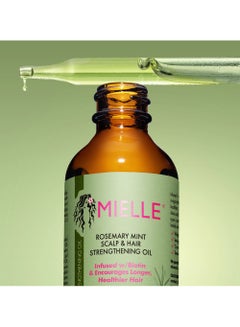 MIELLE Rosemary Mint Scalp And Hair Strengthening Oil Hair Roots And Eyebrows Nourishment, Hair Growth, And Hairfall Treatment Pure Oil Lab Tested / 2OZ 55ml  - Image 4