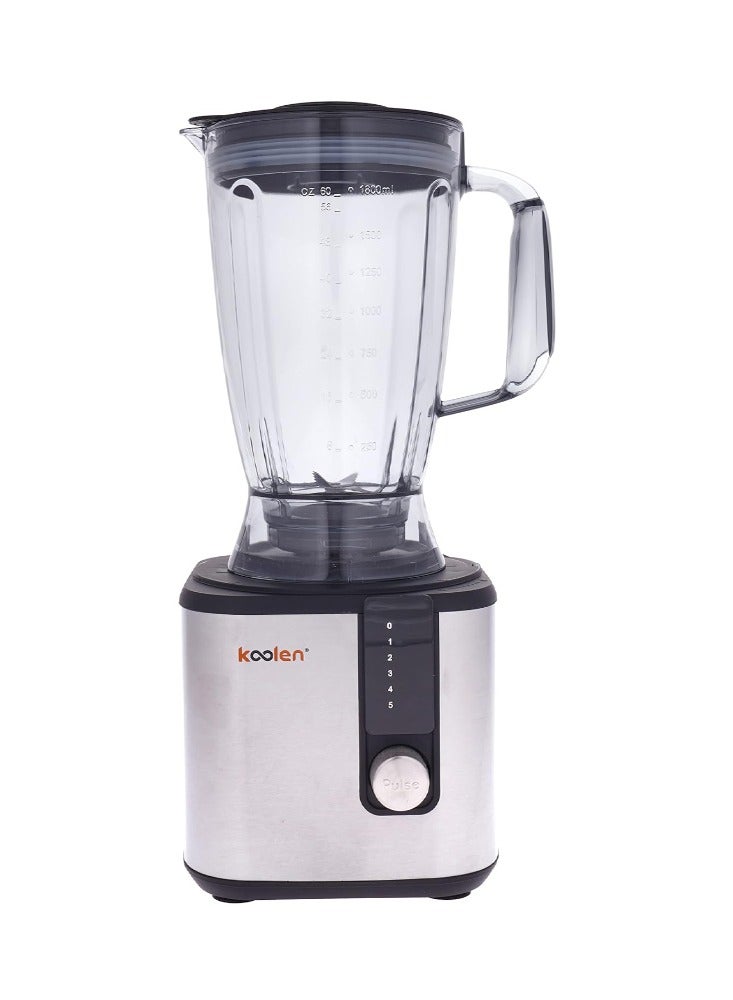 KOOLEN Multi-Function Stainless Steel Electric Food Processor With 5 Speeds 2 L 750 W 801.102.004 Black/Clear  - Image 2