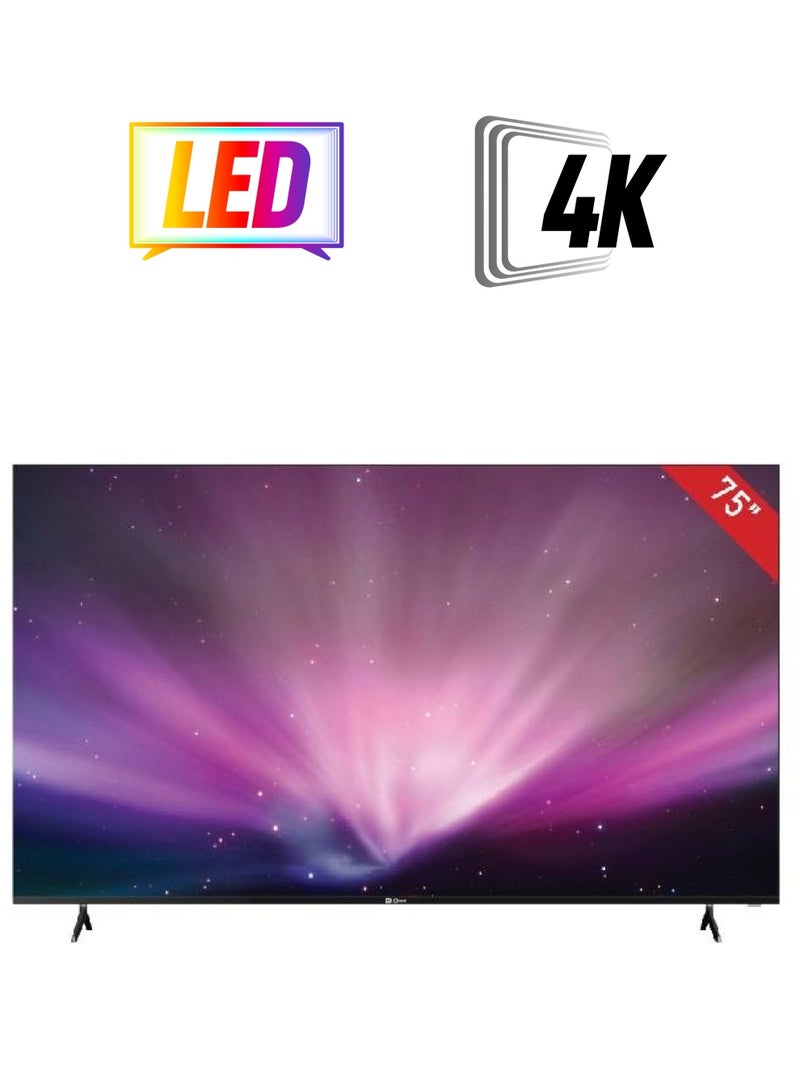 دانسات تلفزيون ذكي LED بشاشة WebOS 4K فائقة الدقة مقاس 75 بوصة DTD75UWS أسود - Image 1