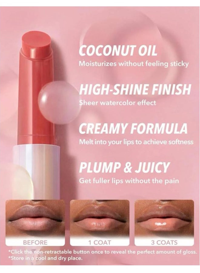 Pout Perfect Shine Lip Plumper مرطب ملمع الشفاه الصلب غير اللاصق المغذي