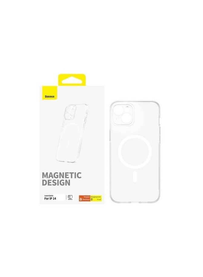 Baseus OS-Baseus  Lucent Series Magnetic Phone Case for iP 14 Pro, Clear  - Image 1