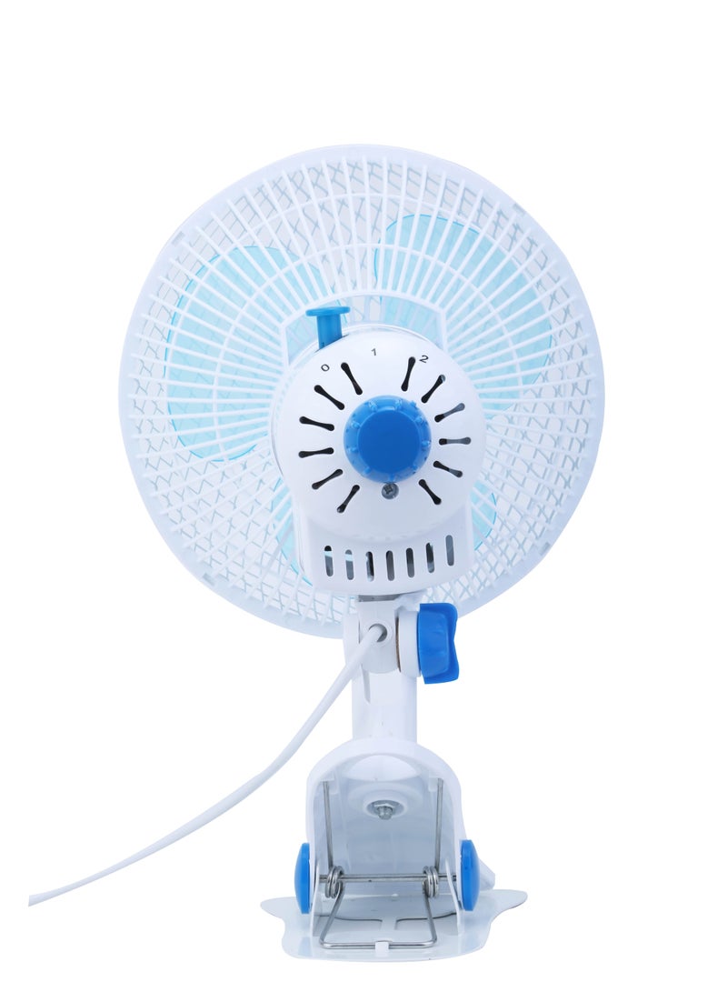 8 Inch 3-In-1 Clip, Desk And Wall Fan 35W SF-8008N Blue/White