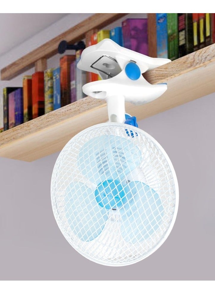 8 Inch 3-In-1 Clip, Desk And Wall Fan 35W SF-8008N Blue/White