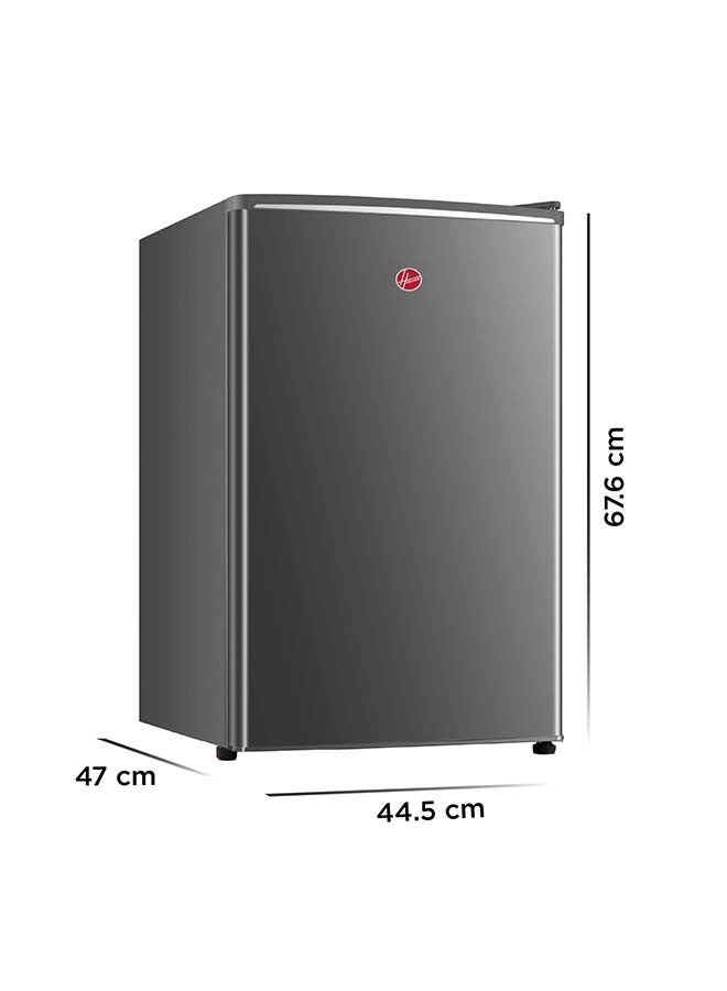 هوفر ثلاجة مدمجة بباب واحد سعة 92 لتر مع قسم فريزر - تحكم ميكانيكي، ترموستات قابل للتعديل، 1 رف قابل للإزالة، ميزة إزالة الجليد، ضمان لمدة سنة، فضي - HSD-K92-S - Image 5