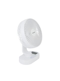 SONASHI 8 Inch Rechargeable Table Fan With Led Light - 3 Speeds High/Medium/Low | Continuous Working Of 2 Hours(High), 4.5 Hours(Mid) & 9 Hours(Low) | Strong Wind Function SRF-804 White  - Image 4