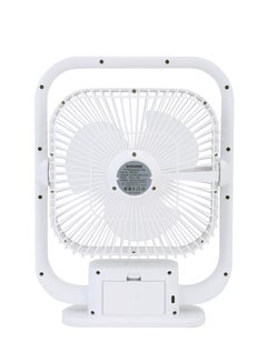 8 Inch Rechargeable Table Fan With Led Light - 3 Speeds High/Medium/Low | Continuous Working Of 2 Hours(High), 4.5 Hours(Mid) & 9 Hours(Low) | Strong Wind Function SRF-803 White - pnsku/N70044957V/45/_/1707366675/dd6882dc-a218-4853-a7c4-1c55c0e78fdf