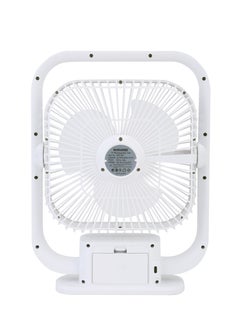 SONASHI 8 Inch Rechargeable Table Fan With Led Light - 3 Speeds High/Medium/Low | Continuous Working Of 2 Hours(High), 4.5 Hours(Mid) & 9 Hours(Low) | Strong Wind Function SRF-803 White  - Image 5