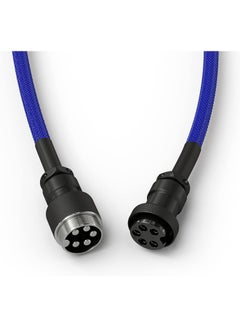 جلوريوس Coiled USB-C Cable - Premium Artisan Braided Cord For Mechanical Keyboards - GLO-CBL-COIL-COBALT  - Image 5