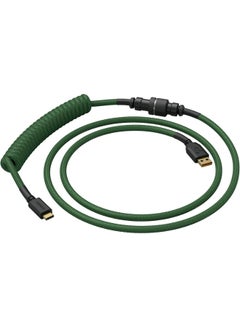 جلوريوس Coiled USB-C Cable - Premium Artisan Braided Cord For Mechanical Keyboards - GLO-CBL-COIL-FG  - Image 2