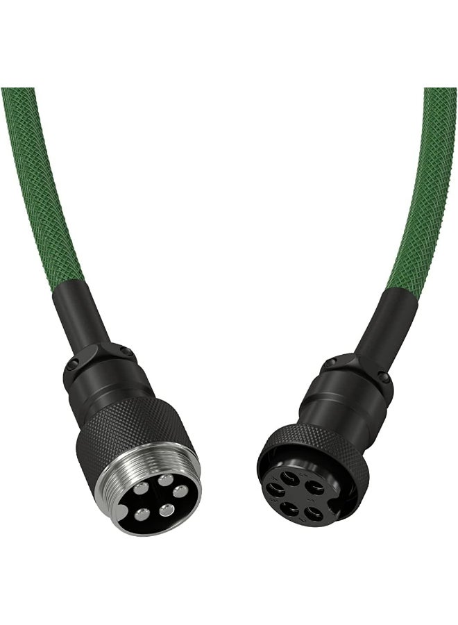 جلوريوس - Coiled USB-C Cable - Premium Artisan Braided Cord For Mechanical Keyboards - GLO-CBL-COIL-FG - Image 1
