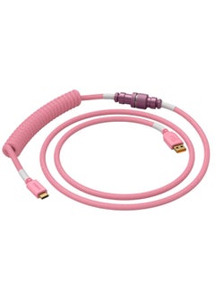 جلوريوس Coiled USB-C Cable - Premium Artisan Braided Cord For Mechanical Keyboards - GLO-CBL-COIL-PP  - Image 2