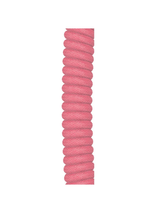جلوريوس - Coiled USB-C Cable - Premium Artisan Braided Cord For Mechanical Keyboards - GLO-CBL-COIL-PP - Image 1