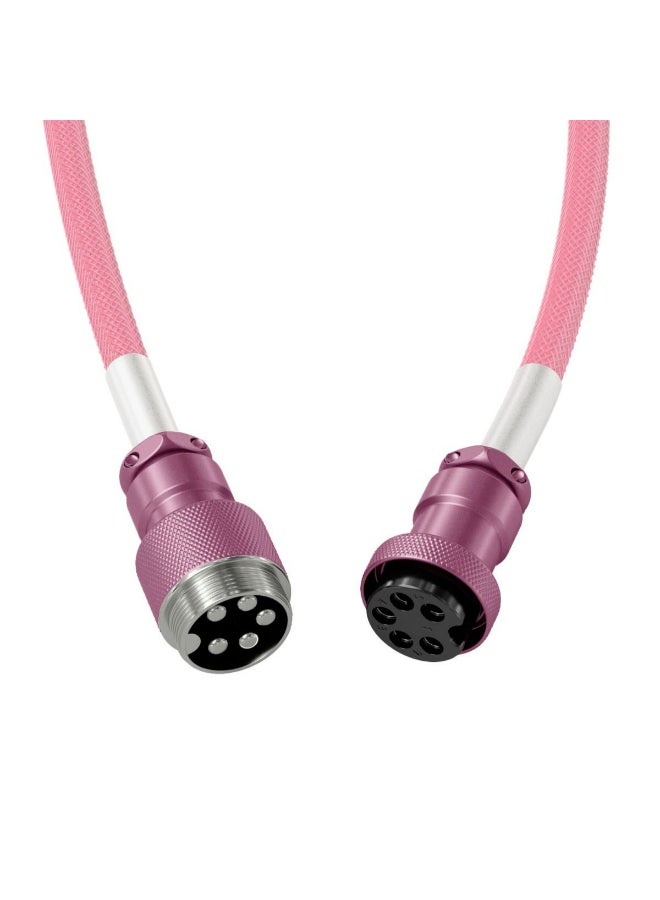 جلوريوس - Coiled USB-C Cable - Premium Artisan Braided Cord For Mechanical Keyboards - GLO-CBL-COIL-PP - Image 1