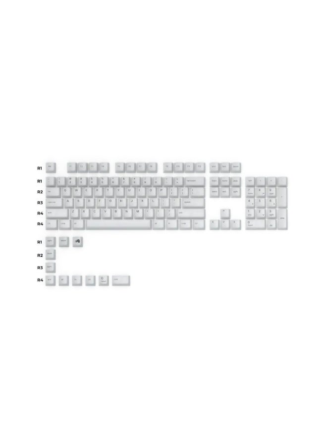 جلوريوس - Polychroma Keycaps: Clear For RGB Shine Through, 115 Keys, Translucent Cherry Profile - GLO-KC-POLY-RGB - Image 1