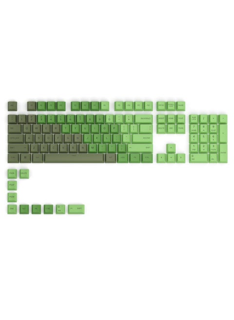 GPBT Dye Sublimated Keycaps - Thick PBT Plastic 114 Keycap Set For 100% Full Size, 85% 80% TKL, 60% Compact, 75% Mechanical Keyboards - GLO-KC-GPBT-O