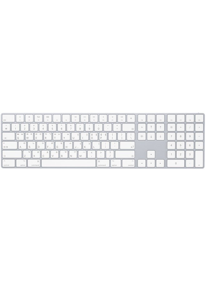 Apple - Magic Keyboard With Numeric Keypad (Korean) Silver - Image 1