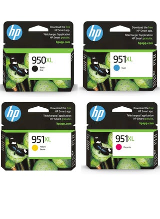 950XL/951XL Ink Value Pack For Officejet Pro 251dw, 276dw, 8100, 8600, 8610, 8620, 8630 Printer Black,Cyan,Magenta,Yellow - pnsku/N70045031V/45/_/1707377472/6bdc5a27-8e97-454e-9b40-e734f63da387