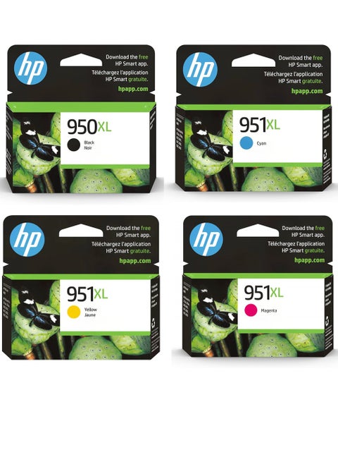 950XL/951XL Ink Value Pack For Officejet Pro 251dw, 276dw, 8100, 8600, 8610, 8620, 8630 Printer Black,Cyan,Magenta,Yellow