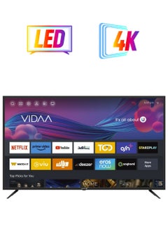 فيديوكون تلفزيون ذكي 4K UHD VIDAA OS مقاس 70 بوصة مع جهاز تحكم عن بعد صوتي وحامل تثبيت على الحائط  - Image 1