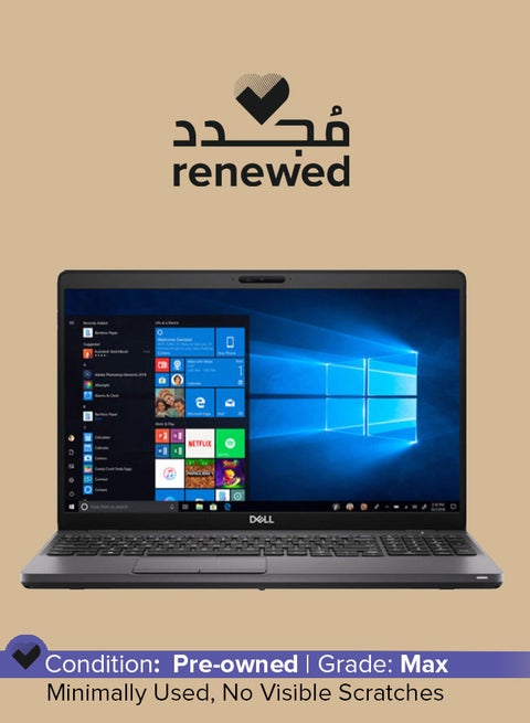 Renewed - Latitude 5500 Laptop With 15.6-Inch Full HD Display,Core i7 Processor/8GB RAM/256GB SSD/Intel UHD Graphics/Windows 10 English Black