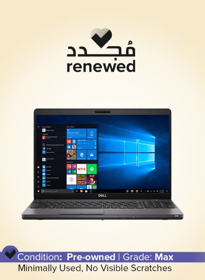 Renewed - Latitude 5500 Laptop With 15.6-Inch Full HD Display,Core i7 Processor/8GB RAM/256GB SSD/Intel UHD Graphics/Windows 10 English Black