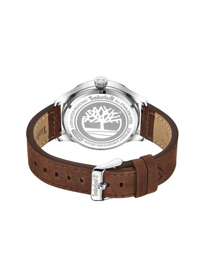 Timberland Men's Blake Watch With Stainless Steel Case And Leather Strap Water Resistant 46X53mm  -  TDWGB0011301  - Image 3