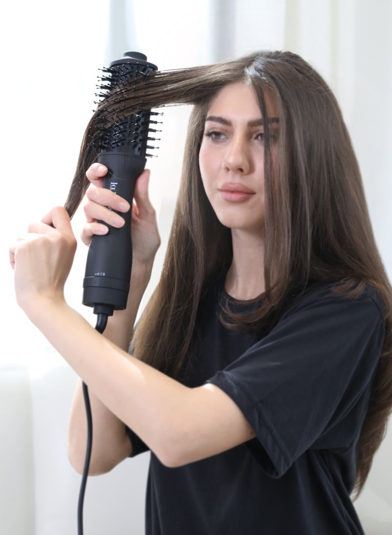 La belle Mini Hair Dryer & Styler Brush Black  - Image 5