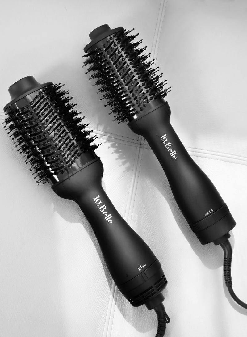 La belle Mini Hair Dryer & Styler Brush Black  - Image 4