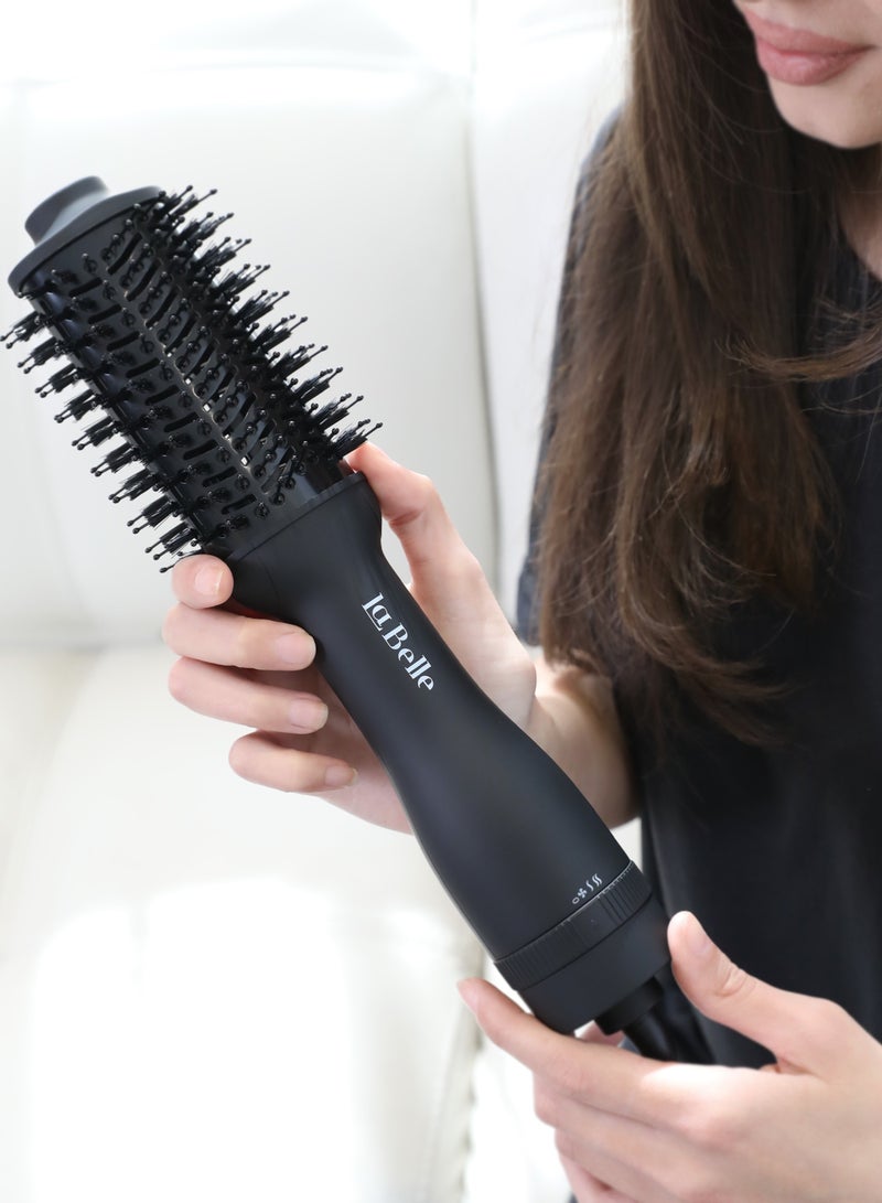La belle Mini Hair Dryer & Styler Brush Black  - Image 3