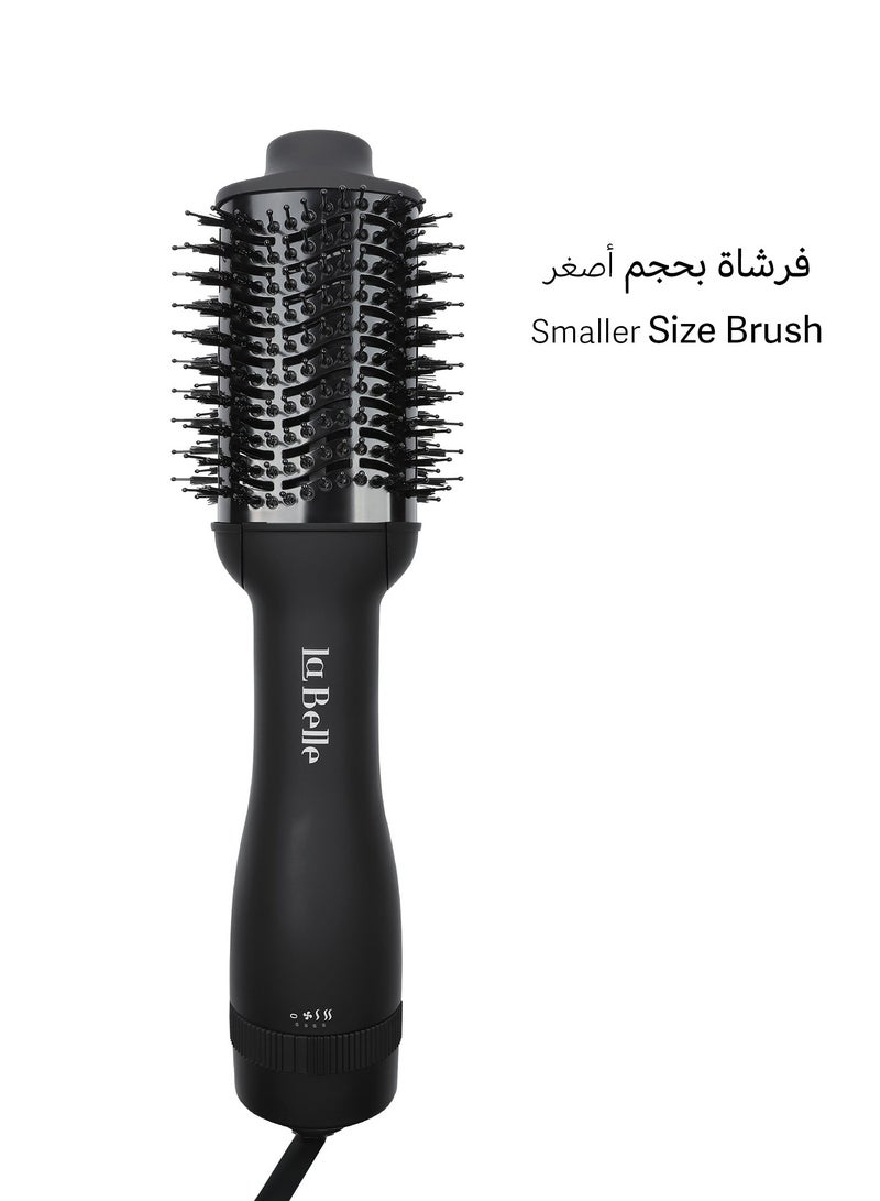 La belle Mini Hair Dryer & Styler Brush Black  - Image 2